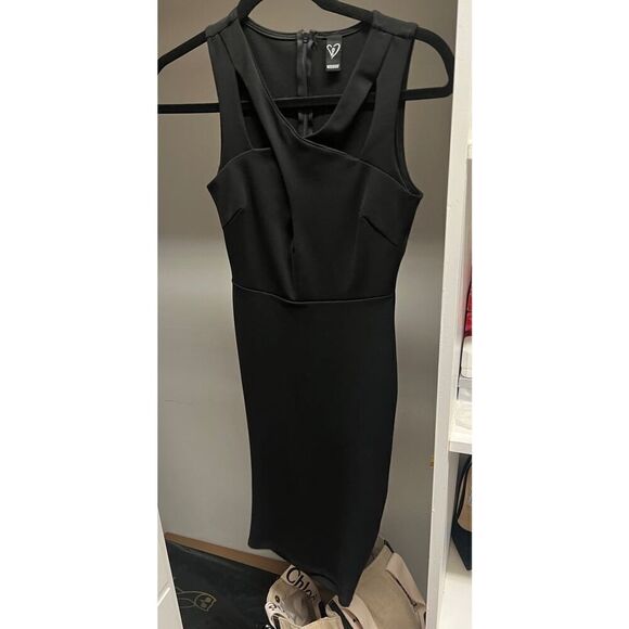 Windsor Neoprene Sleeveless Cut-Out Detail Black Sheath Midi Dress XS - Picture 2 of 3